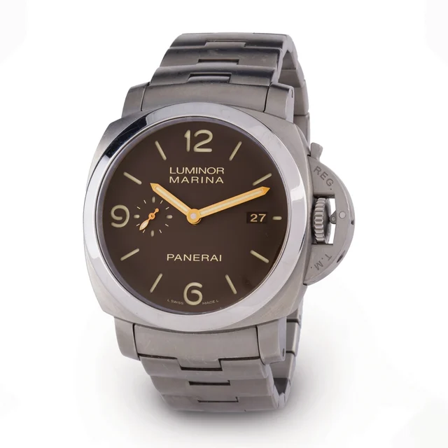 Panerai PANERAI REF. PAM00352, LUMINOR MARINA 1950 3 DAYS, TITANIUM,LIMITED 270/900, BROWN