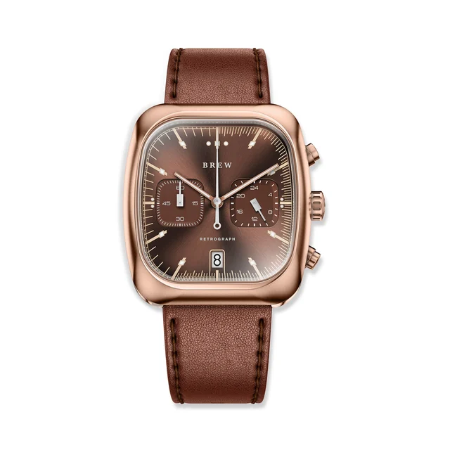 Brew Watches Retrograph - Espresso Chronograph Watch RG-RTRO kol saati