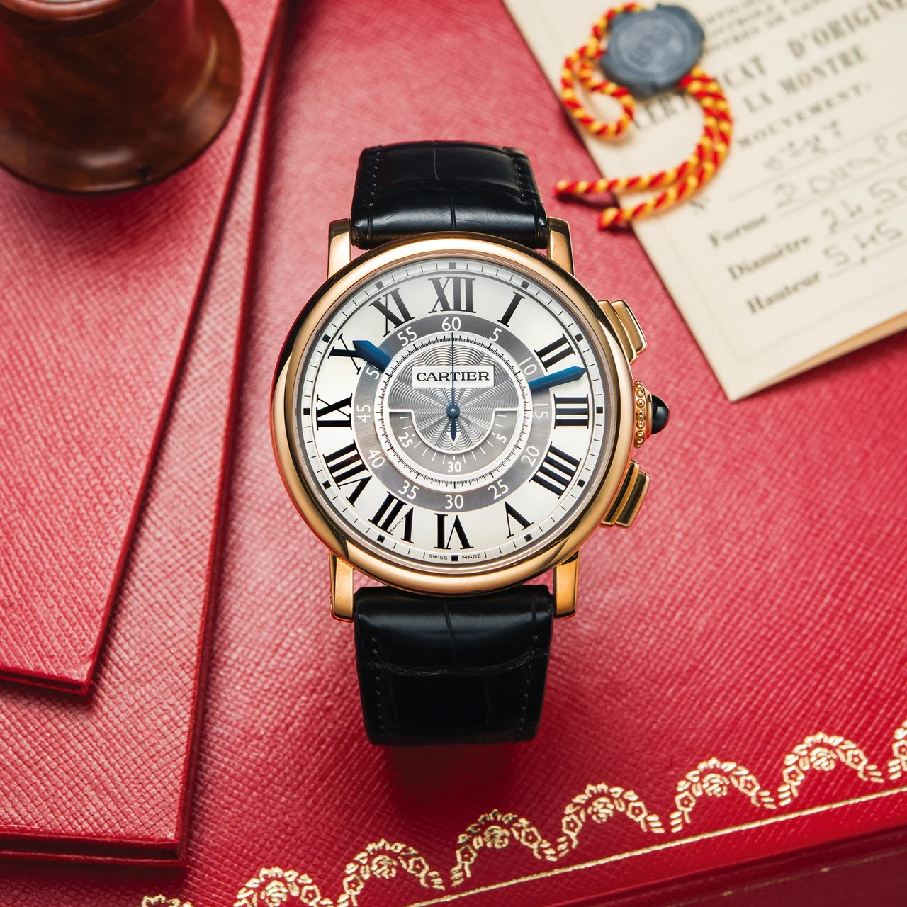 Rotonde De Cartier ROTONDE DE CARTIER REF. 2955 NO. 1 PINK GOLD kol saati