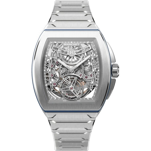 Bianchet Flying Tourbillon Ultrafino Skeleton Titanium Blue UFFTSKTNBL kol saati