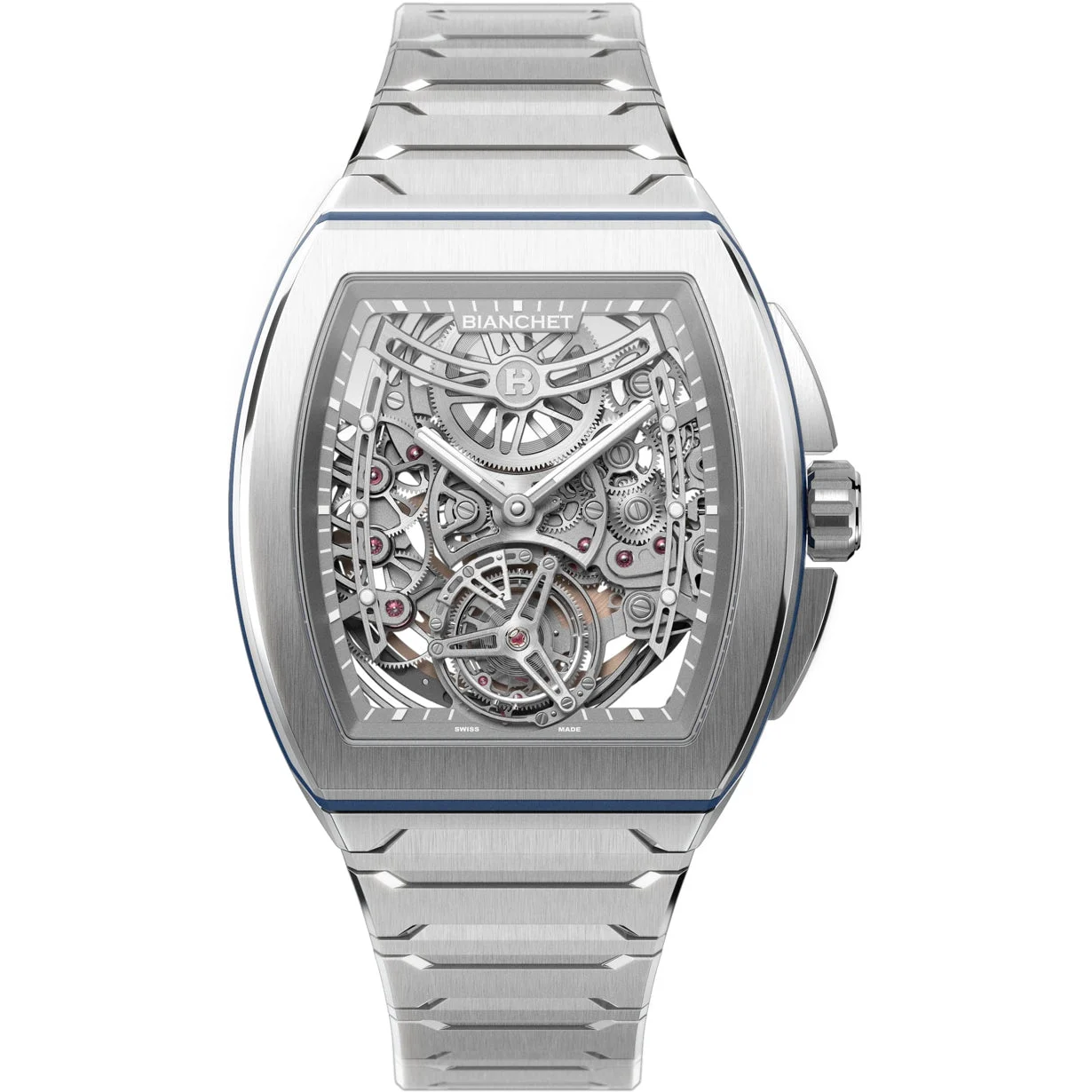 Bianchet Flying Tourbillon Ultrafino Skeleton Titanium Blue UFFTSKTNBL kol saati