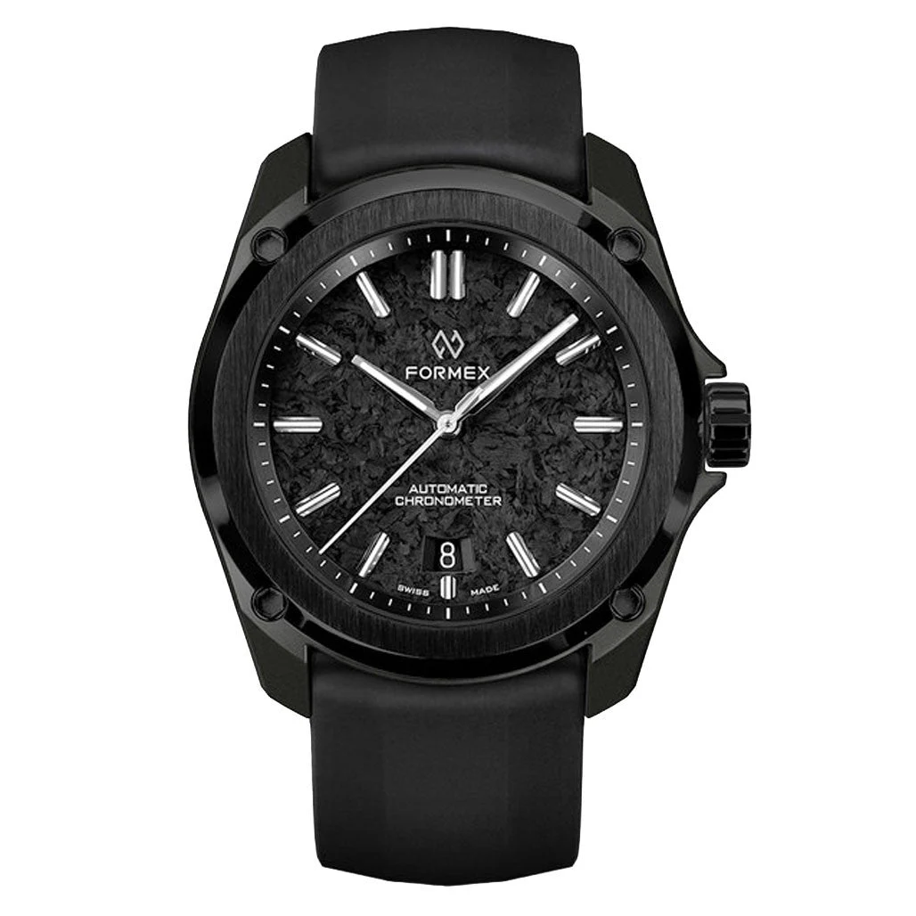 Formex Essence Leggera FortyOne (41mm) COSC Automatic Carbon Case Watch with Forged Carbon Dial #0331.4.6399.811 41 mm kol saati