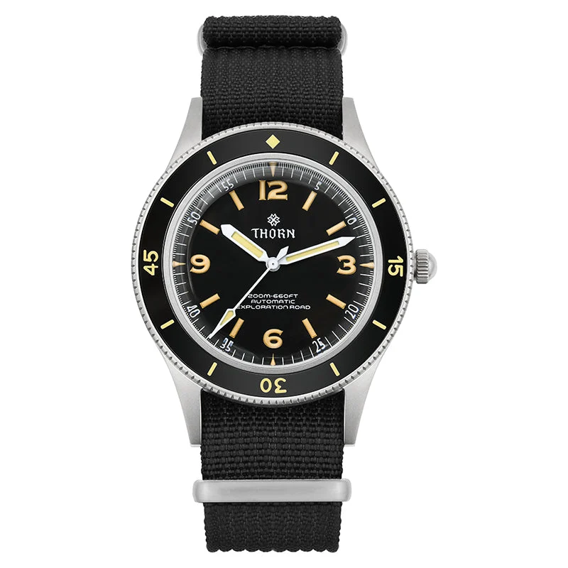 Heimdallr Thorn Vintage 50-Fathoms Dive Watch 西溜新品-50寻-369表盘尼龙带0 555 50 mm kol saati