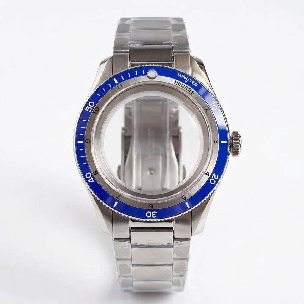 Tandorio Diver Watch Case Serica Double Domed Sapphire Chapter Ring 200m Waterproof Men Watch Case Fit NH35 NH36 NH38 ETA2824 PT5000 Movement Part 1005008677161841-Case A and Bracelet-Fit NH35 NH36 NH38 40 mm kol saati