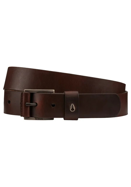 Nixon US Americana Leather Belt - Dark Brown C3006-1445-01 kol saati