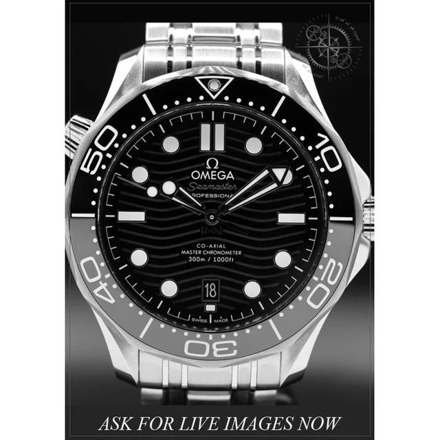 OMEGA Seamaster Diver 300M Co-Axial Master Chronometer Black Dial on Bracelet 210000074939