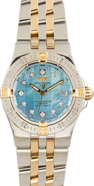 Breitling Starliner Blue Mother of Pearl Diamond Dial B7134012/C695B kol saati