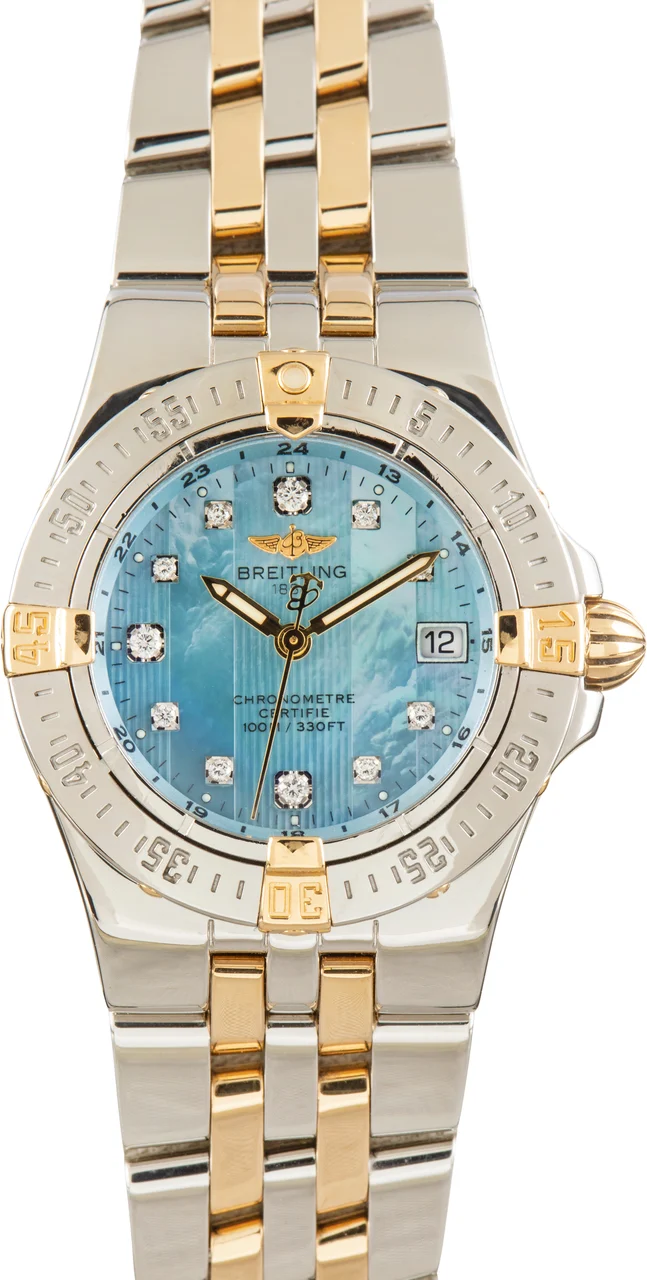 Breitling Starliner Blue Mother of Pearl Diamond Dial B7134012/C695B kol saati