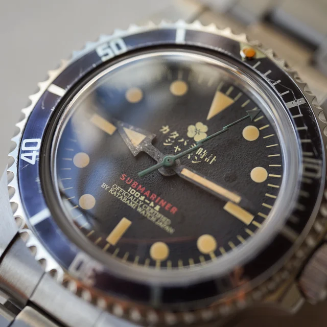 KATABAMI WATCH JAPAN 【STOCK】 The diver “GREEN THUNDER” kol saati