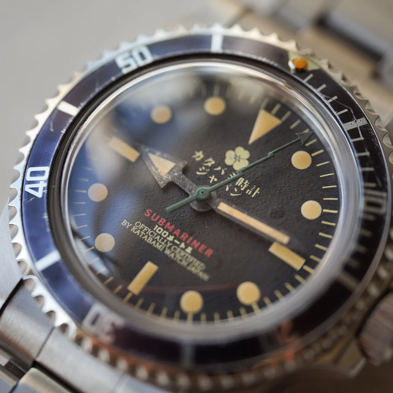 KATABAMI WATCH JAPAN 【STOCK】 The diver “GREEN THUNDER” 40 mm kol saati