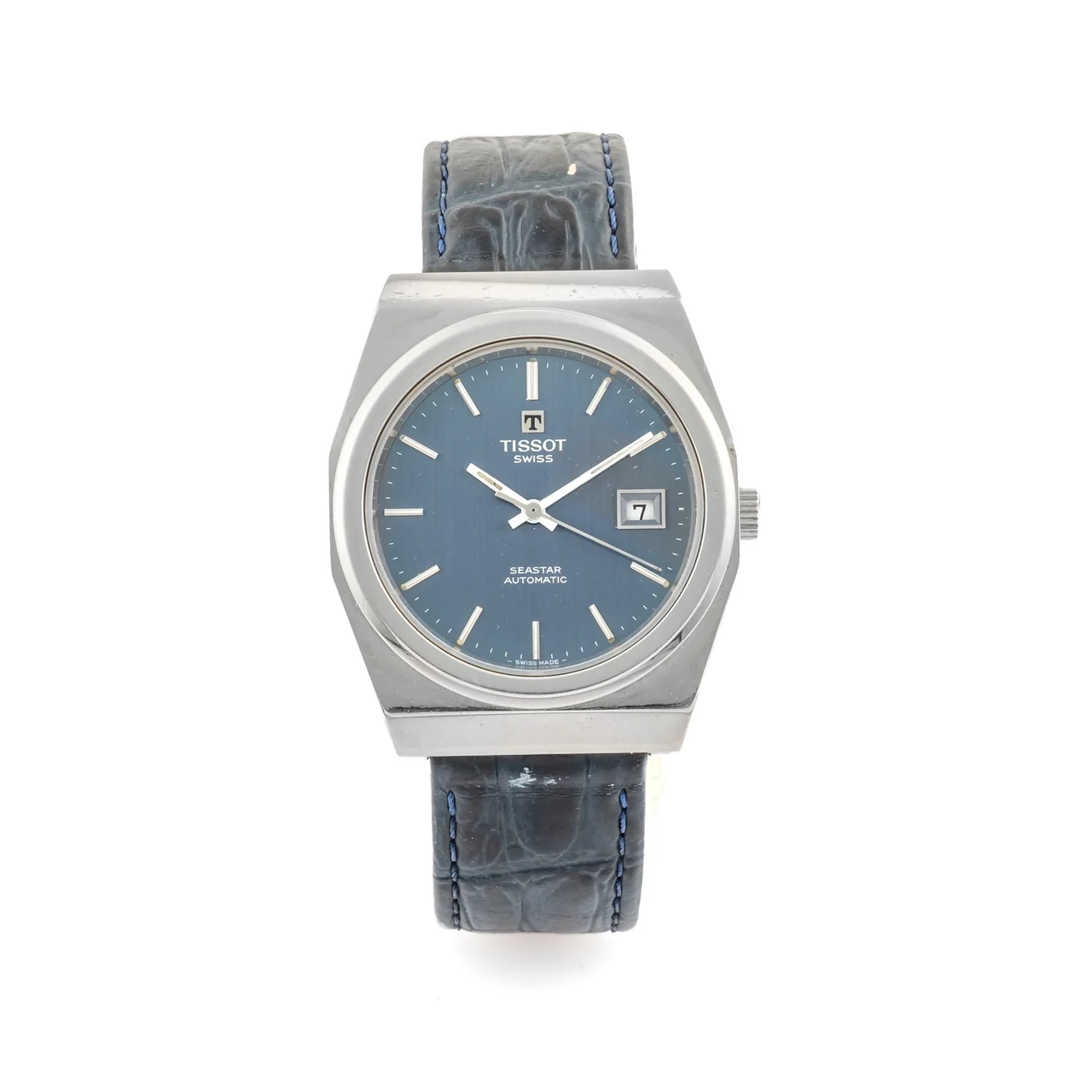 Tissot Ref. 4467.1, heavy, self-winding, centre-seconds, date, blue dial; “Seastar Automatic”; stainless steel kol saati