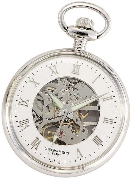 Charles Hubert Paris Charles-Hubert Mechanical Pocket Watch with Luminous Hands #3673 kol