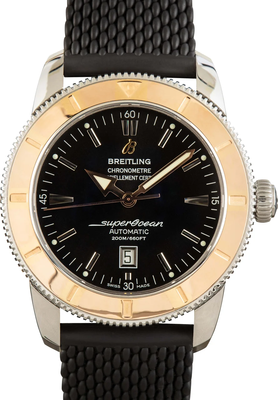 Breitling Superocean Black Dial U17320 46 mm kol saati