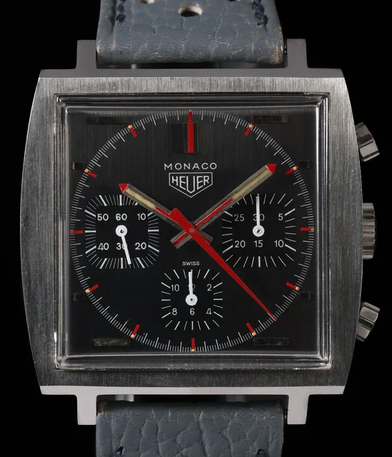 Tag Heuer Monaco HEU-MONACO-73633-GREY-BLACK-1972 kol saati