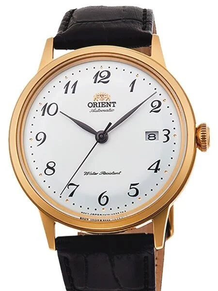 Orient Bambino 5th-Gen Automatic Dress Watch with White Dial, Arabic Numerals #RA-AC0002S10A 40.5 mm kol saati