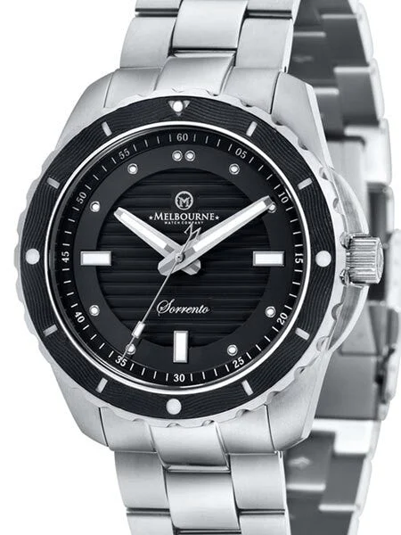 Melbourne Sorrento 200 Meter Automatic Dive Watch with Black Dial, Black Bezel #SO.42.A.3H