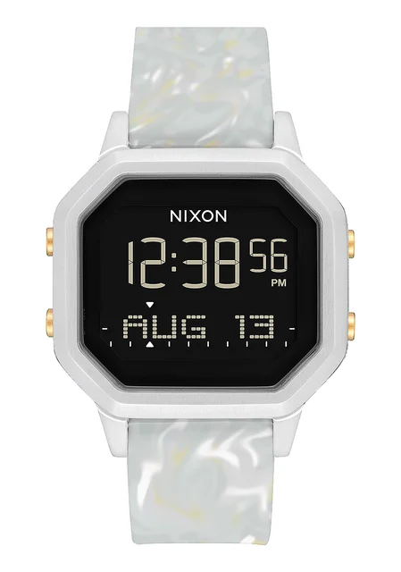 Nixon US Siren Stainless Steel - Silver / Gray Marble A1211-3413-00 kol saati