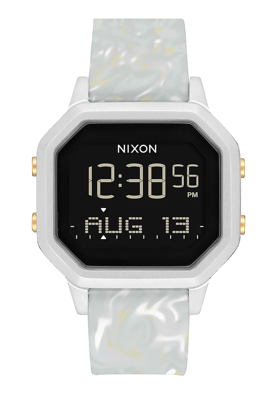 Nixon US Siren Stainless Steel - Silver / Gray Marble A1211-3413-00 36 mm kol saati