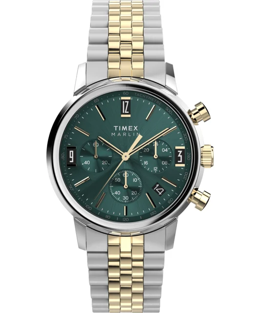 Timex Marlin® Chronograph Tachymeter 40mm Stainless Steel Bracelet Watch TW2W60000 kol saa