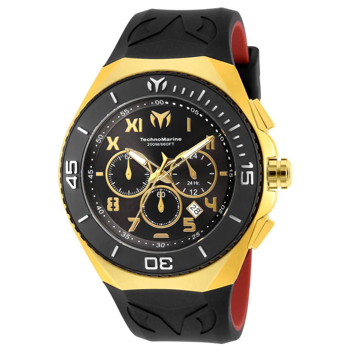 Technomarine Manta Ocean Watch - 48mm. Black, Red (TM-215066) 48 mm kol saati