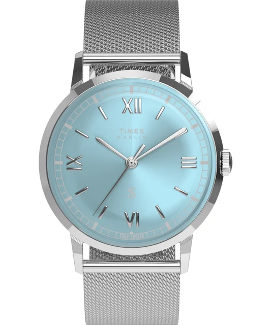 Timex Todd Snyder x Marlin® Mesh 34mm Stainless Steel Bracelet Watch TW2Y84000 kol saati
