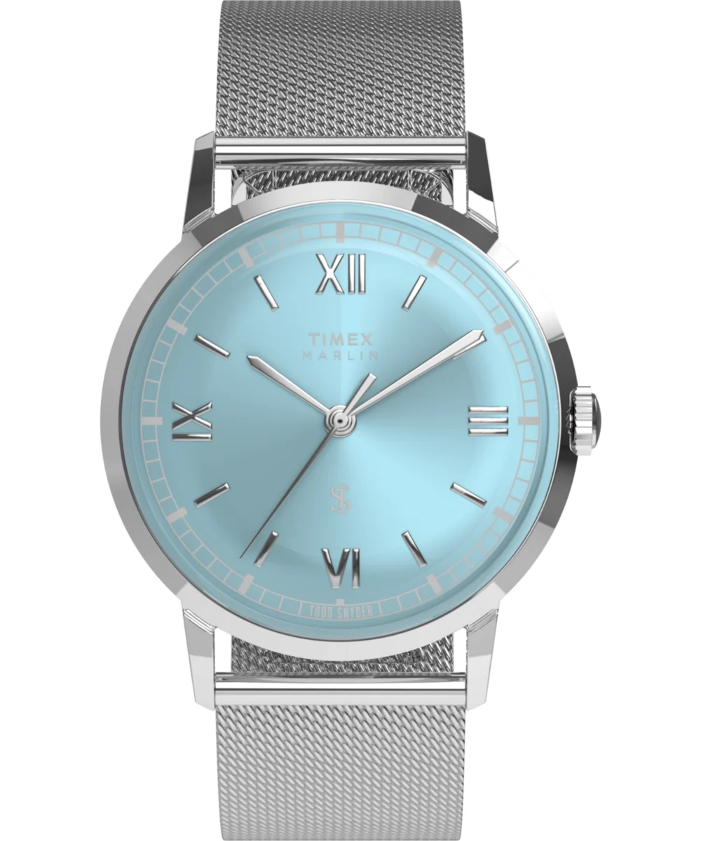 Timex Todd Snyder x Marlin® Mesh 34mm Stainless Steel Bracelet Watch TW2Y84000JR 34 mm kol saati