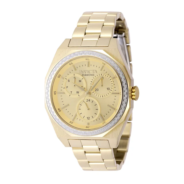 Invicta Elite Diamond 0.41 Carat Diamond Watch w/ Mother of Pearl Dial - 38mm, Gold (48783