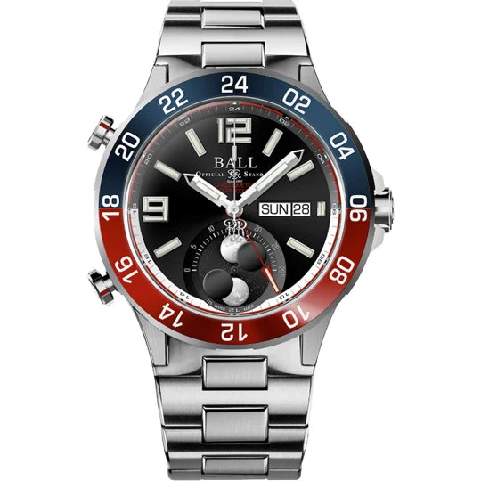 Ball Roadmaster Marine GMT Moon Phase Black Dial 42mm DG3220A-S1CJ-BK kol saati