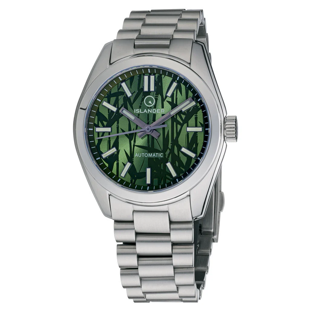 Islander Brookville Hi-Beat Automatic Dress Watch with Bamboo Dial #ISL-199 38 mm kol saati
