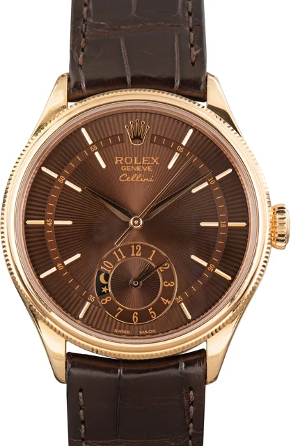 Rolex Everose Cellini 50525 Silver Guilloche Dial kol saati
