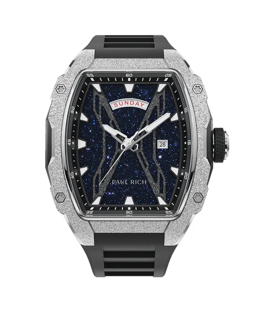 Paul Rich Astro Day & Date 5188Bsilverblack kol saati