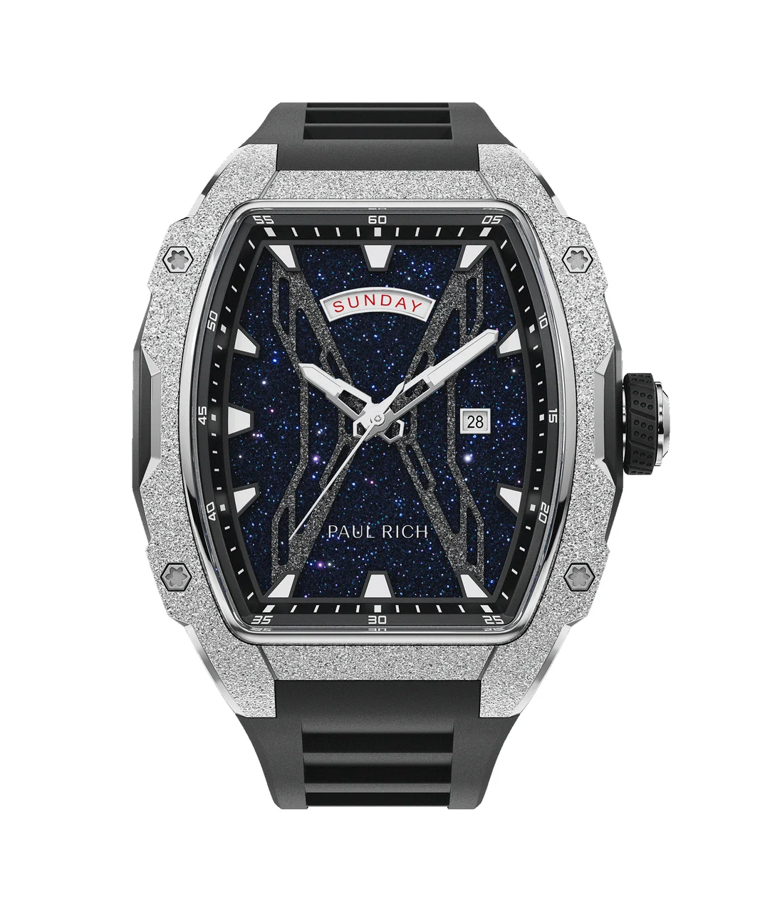 Paul Rich Astro Day & Date 5188Bsilverblack 43 mm kol saati