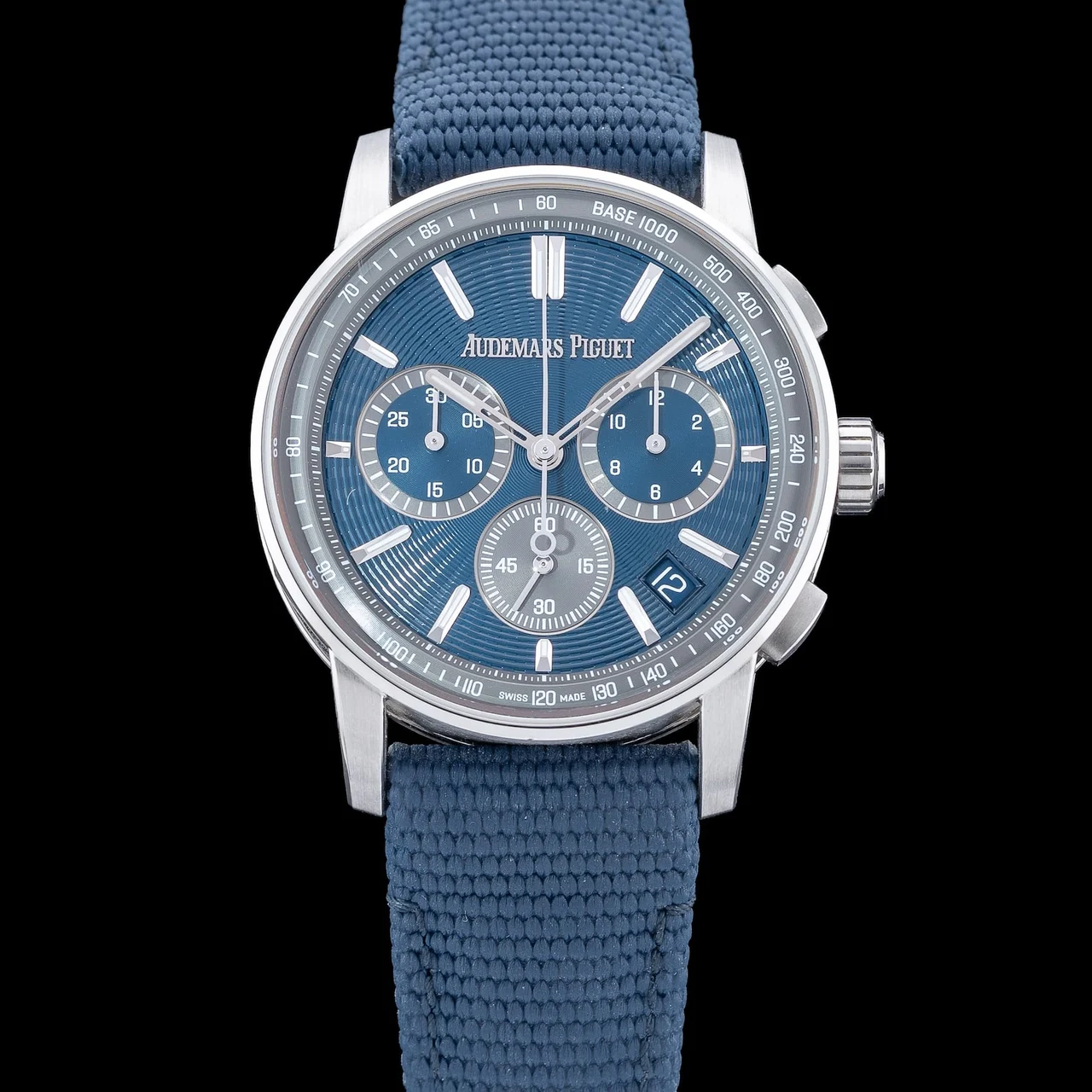 Audemars Piguet Code 11.59 Blue Dial Chronograph 26393ST.OO.A348KB.01 - Exquisite Timepieces POC210009N42834 41 mm kol saati