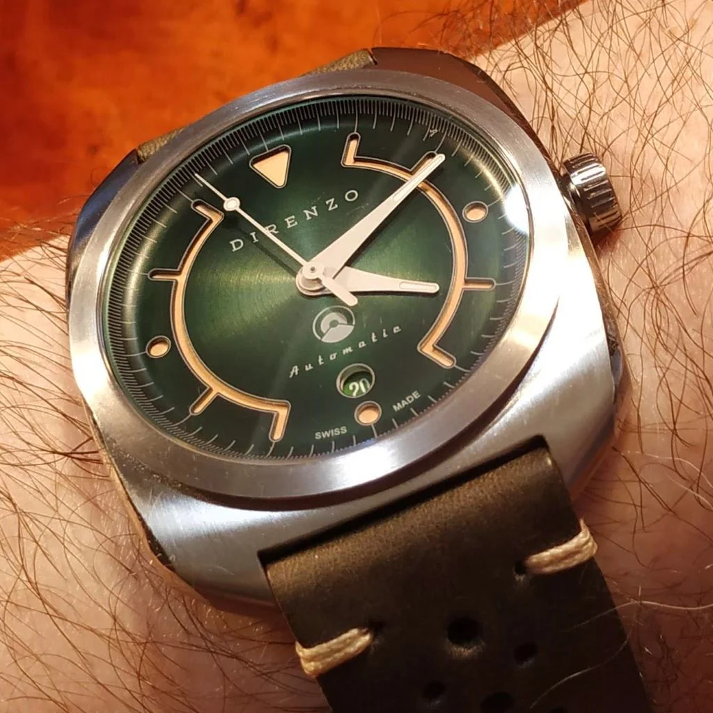 Direnzo DRZ_02_SS_green-g 41 mm kol saati