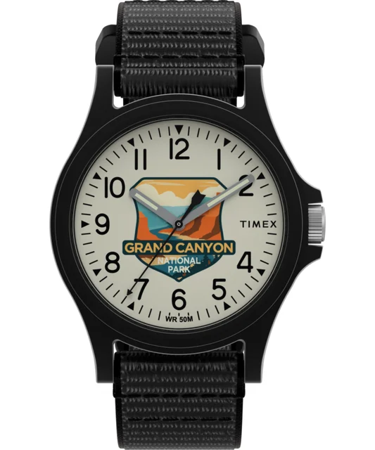 Timex Grand Canyon National Park 40mm Fabric Strap Watch TW2Y32300 kol saati