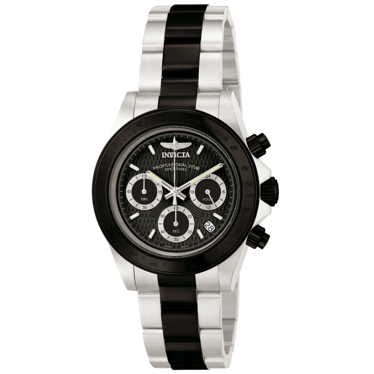 Invicta Speedway Torvane Watch - 39.5mm, Steel, Black (6934) 39.5 mm kol saati