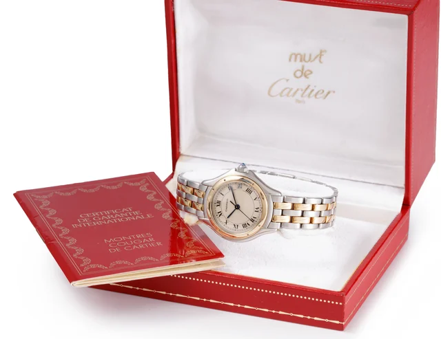 Cartier CARTIER REF. W35005B6, COUGAR, STEEL AND GOLD kol saati