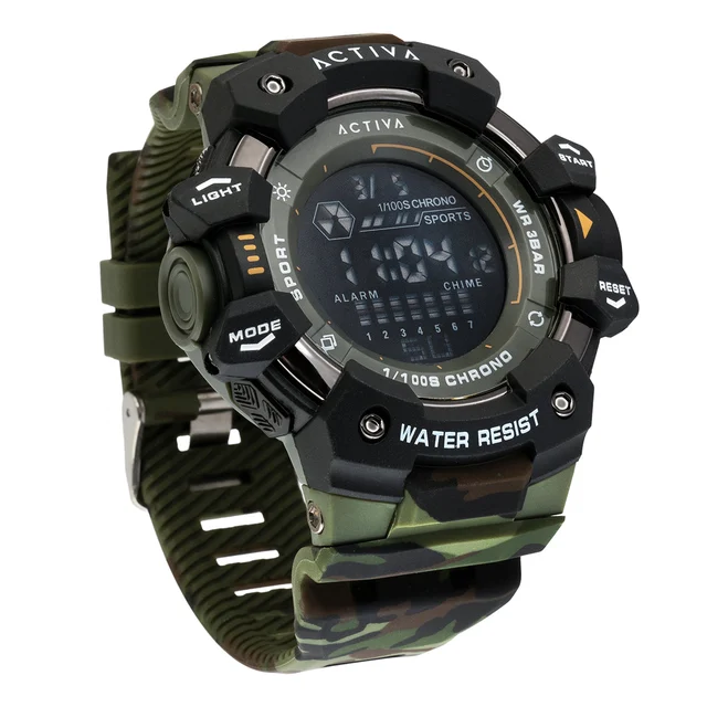 Activa Armour X Invicta Digital Watch - 50mm. Camouflage. Green (ACW8050MC-004) kol saati