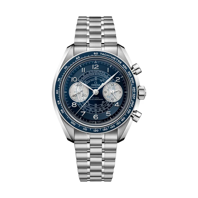 OMEGA Speedmaster Chronoscope Chronograph 43mm - Blue on Bracelet O32930435103001 kol saat