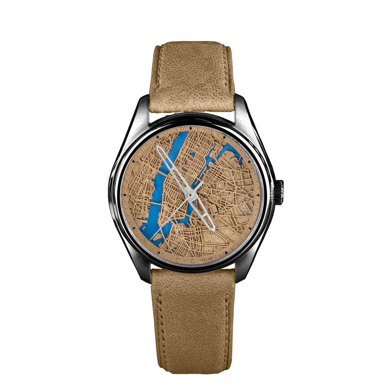 Atelier Caradant New York Paper Silver Hands 39 mm kol saati