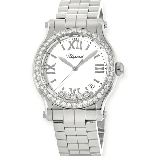 Chopard Happy Sport White Roman Index Dial 36mm Af Pre-Owned Chopard Happy Sport White Rom