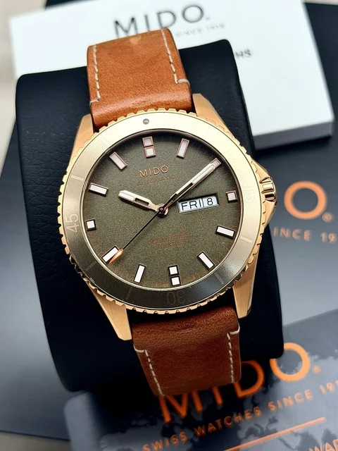 Mido Ocean Star Rose Gold 200 Green Dial 43 mm , aut Mido Ocean Star Rose Gold 200 Green D