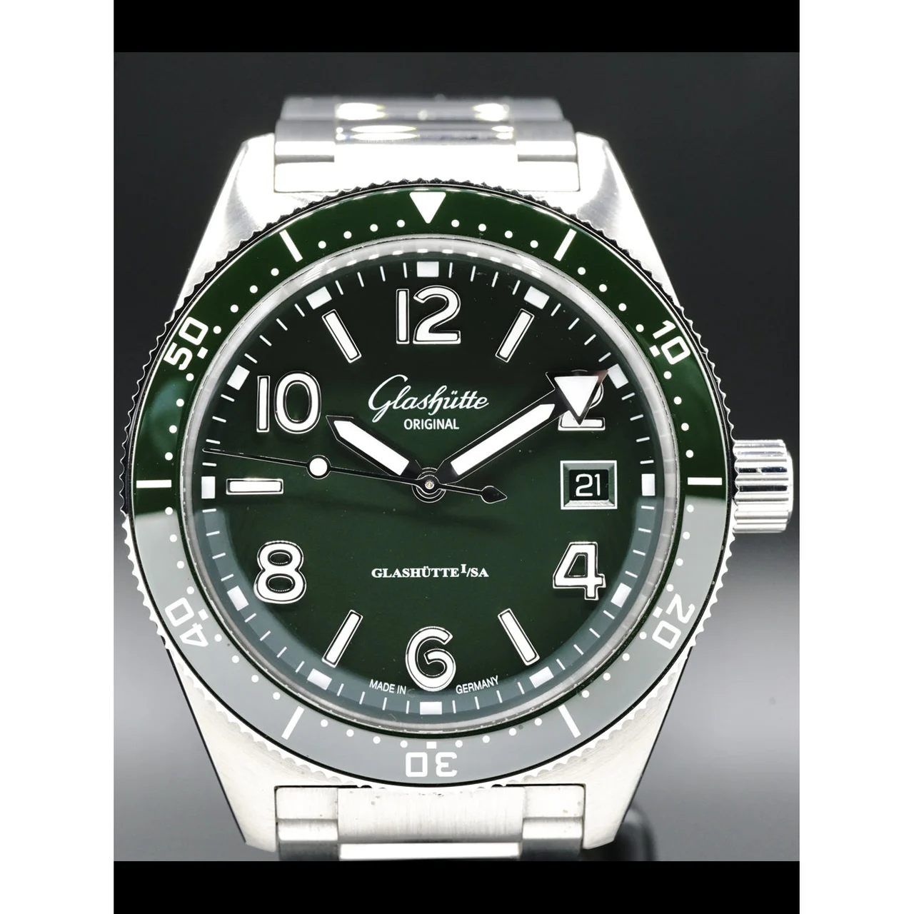 Glashutte Original Glashutte SeaQ Auto SS Green 1-39-11-13-82-70 210000026946 39.5 mm kol saati