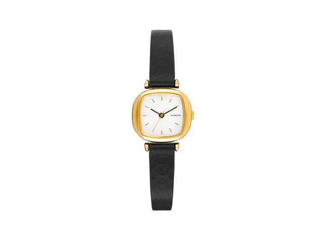 Komono Moneypenny Monogram Gold Black KOM-W1325 kol saati