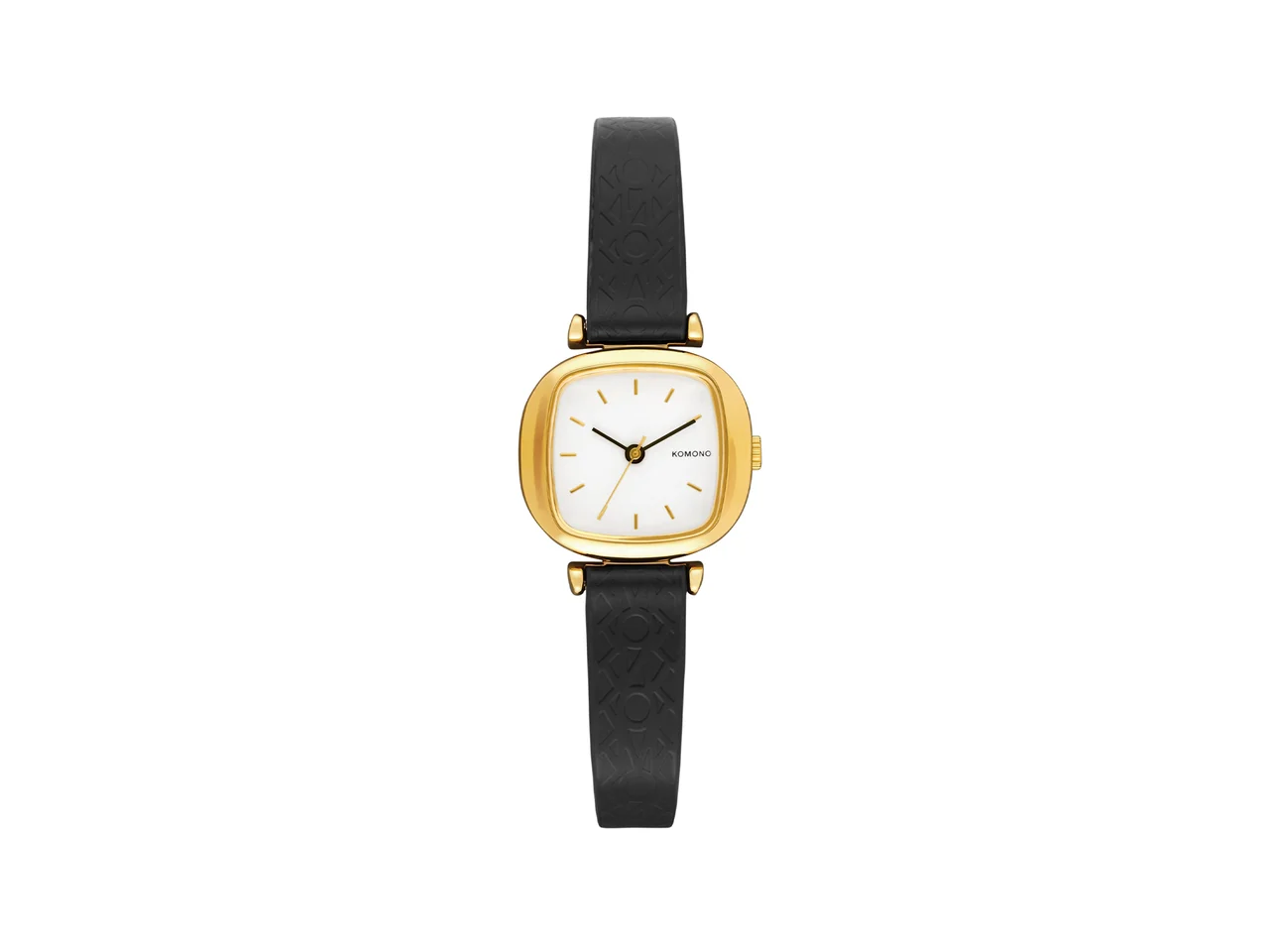 Komono Moneypenny Monogram Gold Black KOM-W1325 kol saati