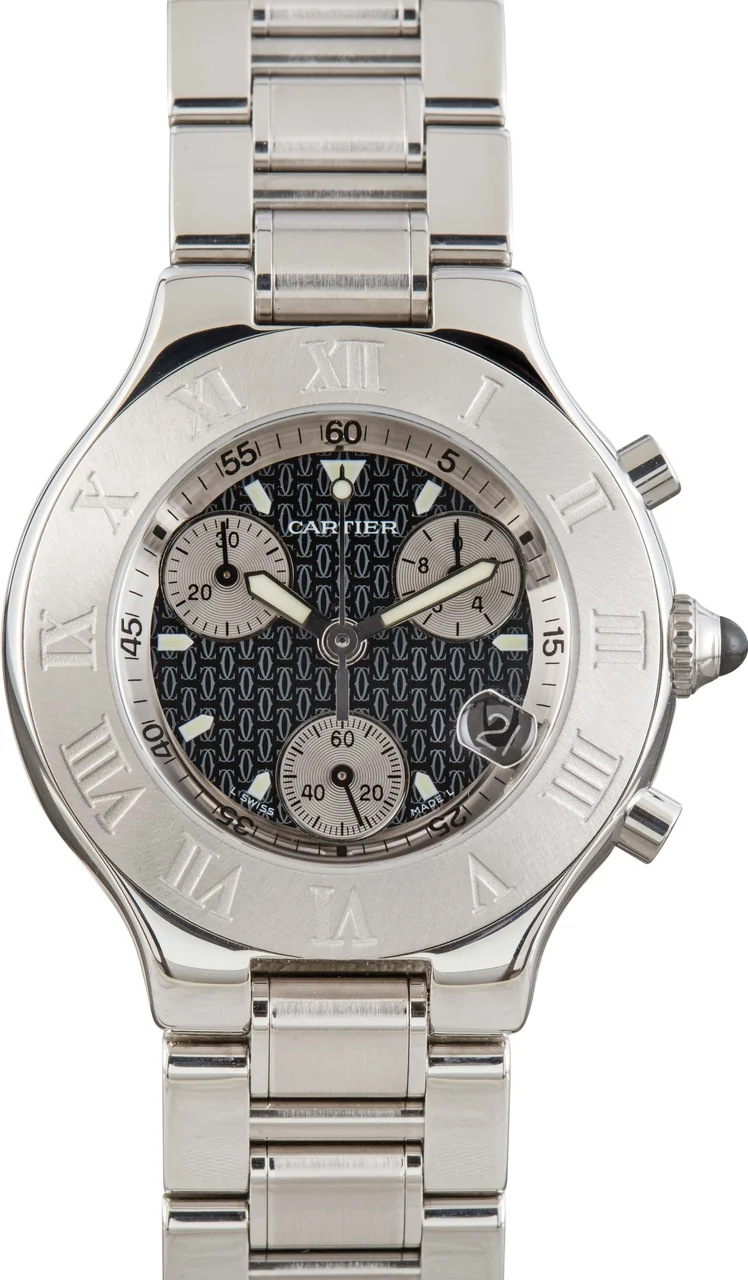 Cartier Must 21 Chronoscaph W10172T2 Stainless Steel 38 mm kol saati