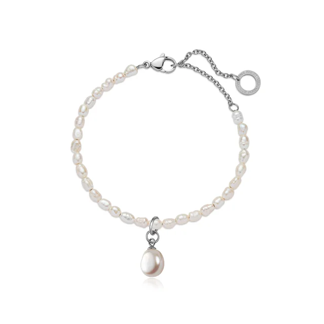 Default Set Solid Pearl Charm und Armkette Silber PH-JE-1353 kol saati