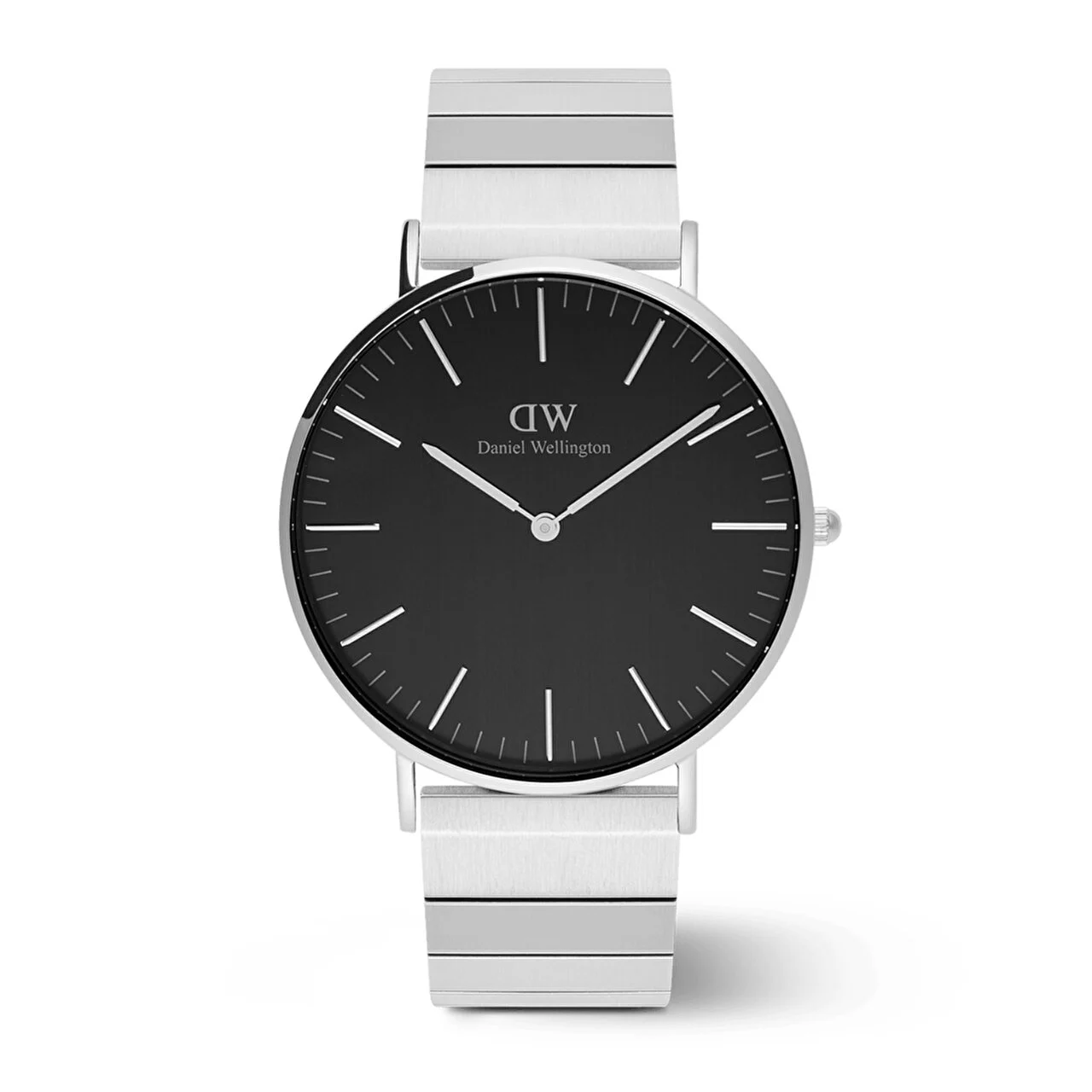 DANIEL WELLINGTON Classic Piano Link Onyx Silver DW00600774 40 mm kol saati