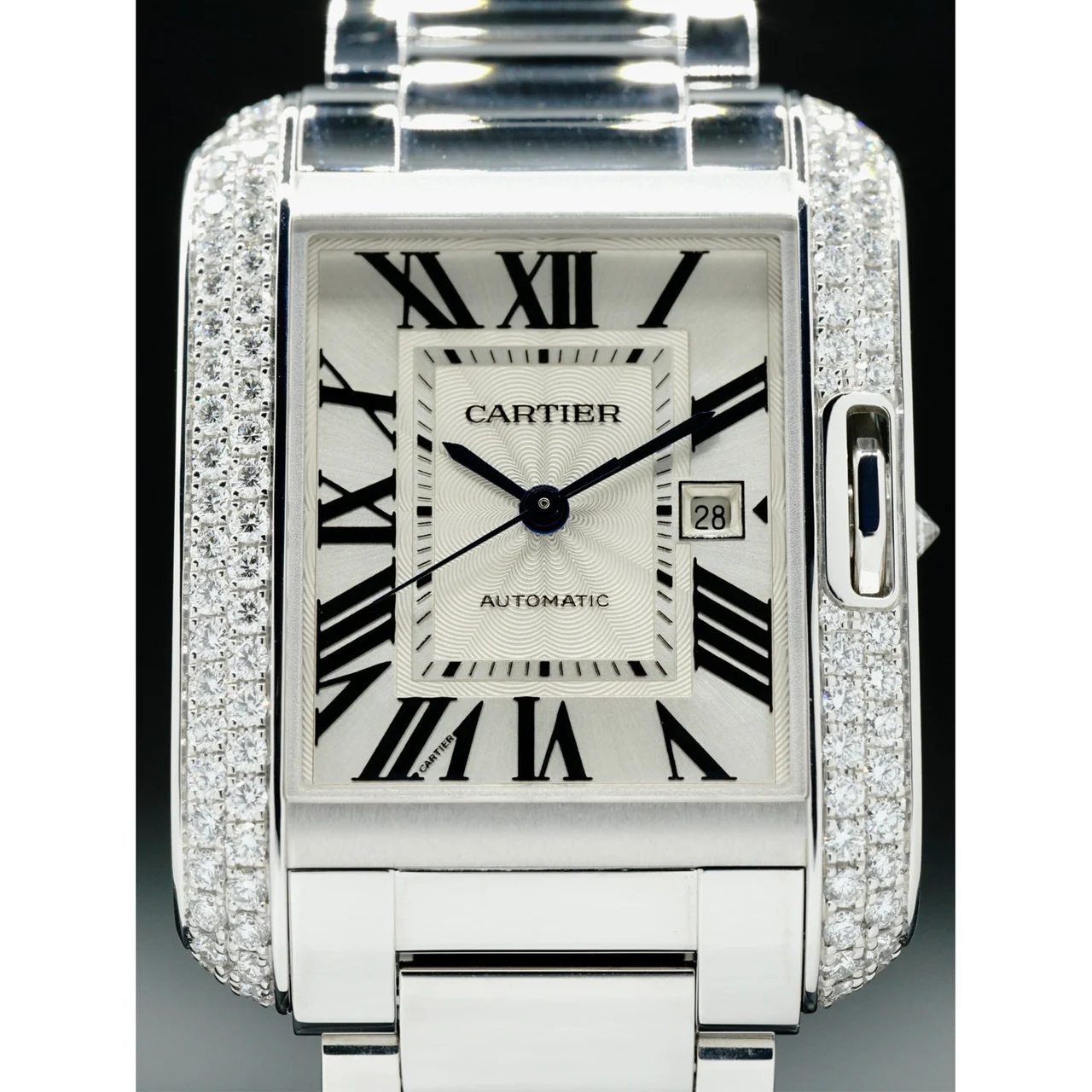 Cartier Tank Anglaise Medium Automatic Watch WT100009 210000014100 39.2 mm kol saati