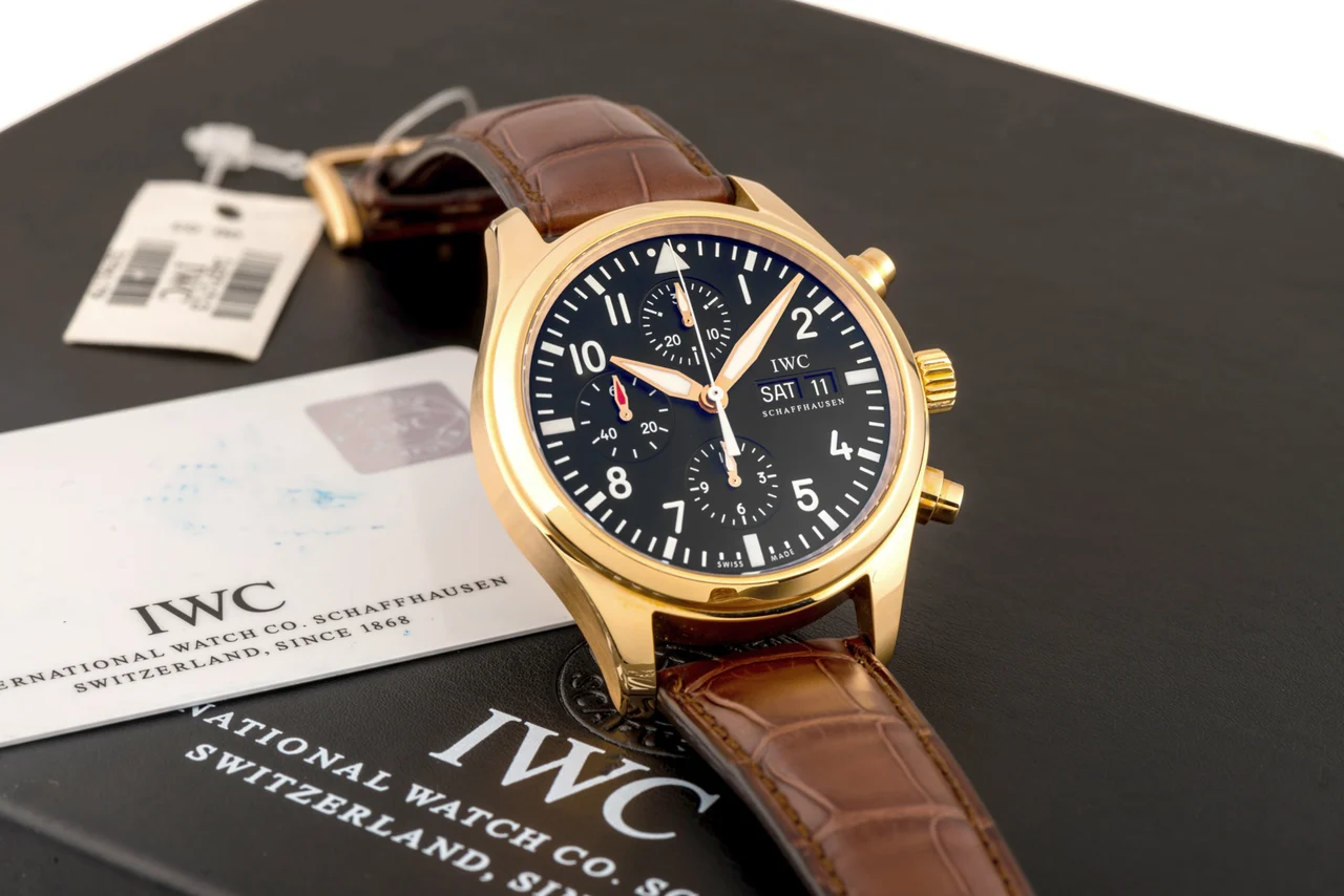 IWC IWC, REF. 371713, FLIEGERUHR CHRONOGRAPH, PINK GOLD kol saati